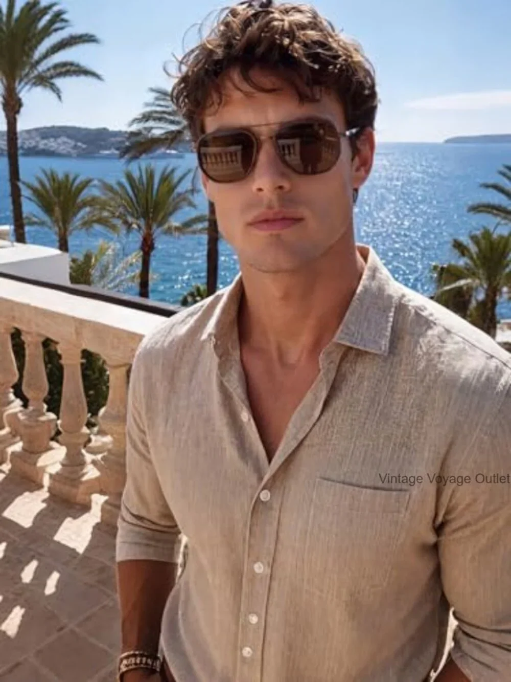 Polarized UV400 Square Aviator Sunglasses Metal Frame Retro Shades Driving Beach